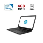 Ноутбук HP 15-bs036ng / 15.6" (1366x768) TN / Intel Celeron N3060 (2 ядра по 1.6 - 2.48 GHz) / 4 GB DDR3 / 128 GB SSD / Intel HD Graphics 400 / WebCam б/в