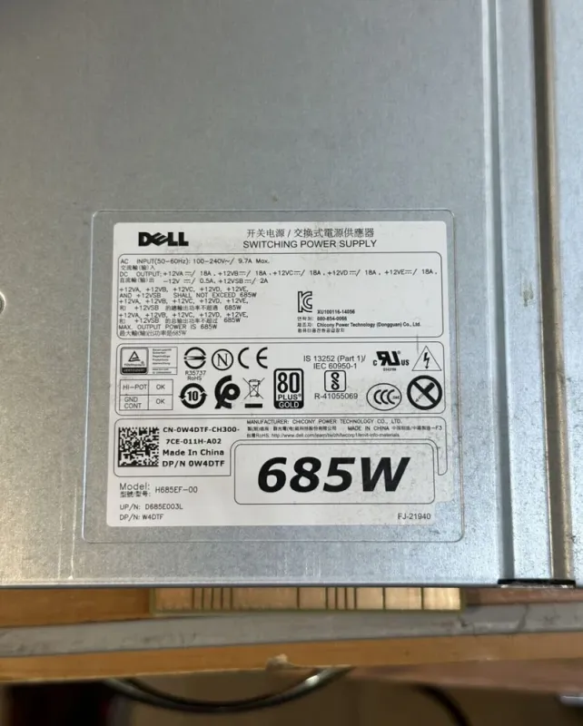 Системний блок Dell Precision 5810 Tower / Intel Xeon E5-1630 v4 (4 (8) ядра по 3,7 - 4,0 ГГц) / 32 ГБ DDR4 ECC / 500 ГБ SSD / без відеокарти / 685 Вт / DVD-RW б/в - зображення 12