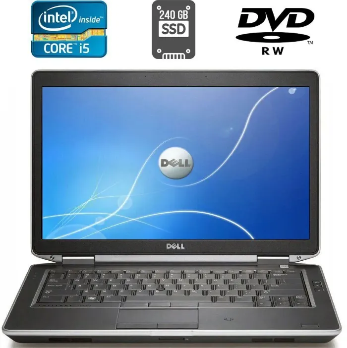 Ноутбук Б-клас Dell Latitude E6430 / 14" (1366x768) TN / Intel Core i5-3210M (2 (4) ядра по 2.5 - 3.1 GHz) / 4 GB DDR3 / 240 GB SSD / Intel HD Graphics 4000 / DVD-RW / HDMI б/в - зображення 1
