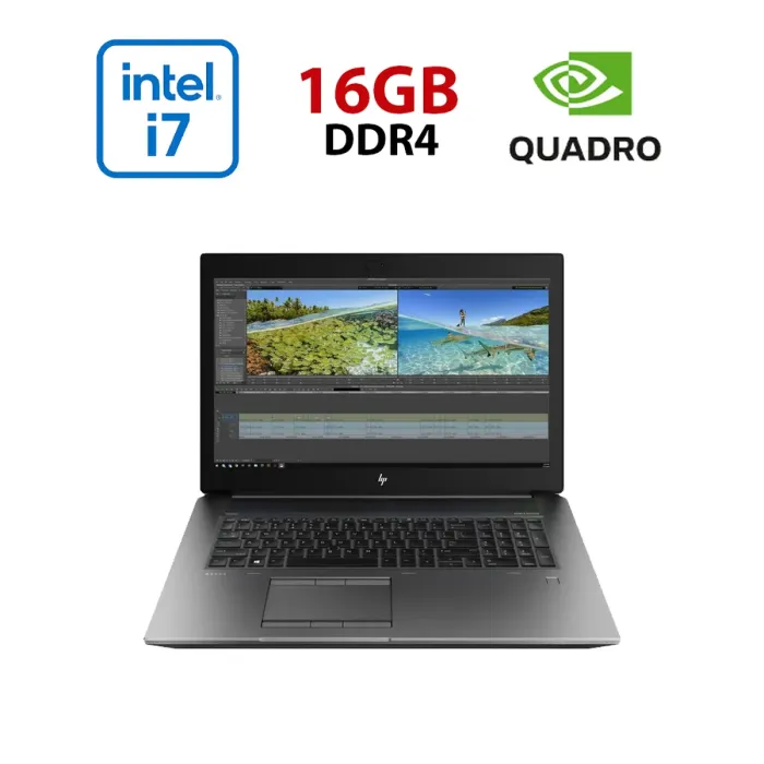 Мобільна робоча станція HP ZBook 17 G6 / 17,3" (1920x1080) IPS / Intel Core i7-9750H (6 (12) ядер по 2,6 - 4,5 ГГц) / 16 ГБ DDR4 / 512 ГБ SSD / nVidia Quadro T1000, 4 ГБ GDDR5, 128-біт / WebCam б/в - зображення 1
