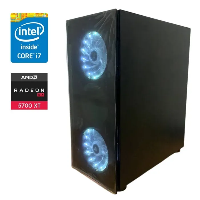 Ігровий ПК Golden Field 1099B Tower / Intel Core i7-10700 (8 (16) ядер 2,9 - 4,8 ГГц) / 16 ГБ DDR4 / 512 ГБ SSD M.2 / AMD Radeon RX 5700 XT, 8 ГБ GDDR6, 256-біт / Win 11 Home б/в - зображення 1