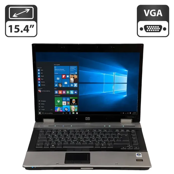 Ноутбук HP EliteBook 8530p / 15.4" (1280x800) TN / Intel Core 2 Duo P8400 (2 ядра по 2.26 GHz) / 4 GB DDR2 / 320 GB HDD / AMD Radeon HD 3650, 256 MB GDDR3, 128-bit / DVD-ROM / Без АКБ б/в - зображення 1