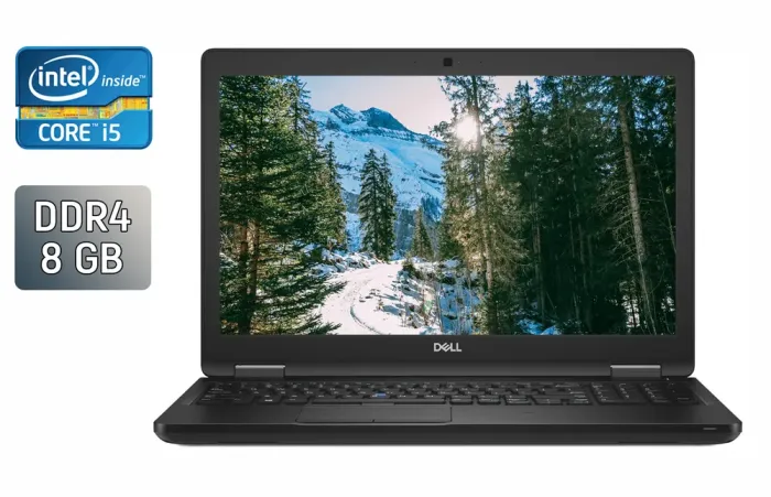 Ультрабук Б-клас Dell Latitude 5590 / 15.6" (1920x1080) IPS / Intel Core i5-7300U (2 (4) ядра по 2.6 - 3.5 GHz) / 8 GB DDR4 / 256 GB SSD / Intel HD Graphics 620 / WebCam / Windows 10 б/в - зображення 1