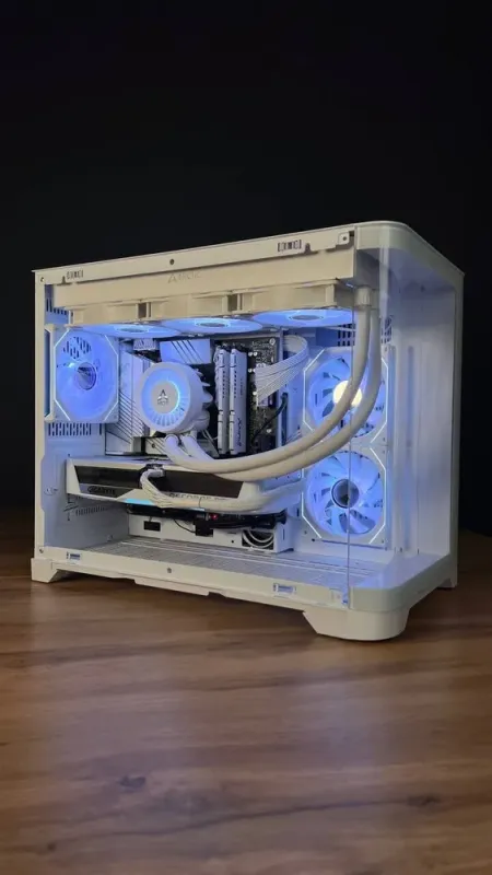 Збірка під замовлення: ігровий ПК GameMax Hype-M White Tower / Intel Core i7-14700F (20 (28) ядер по 1.5 - 5.4 GHz) / 32 GB DDR5 / 1000 GB SSD M.2 / nVidia GeForce RTX 5070, 12 GB GDDR7, 192-bit / 850W - зображення 4