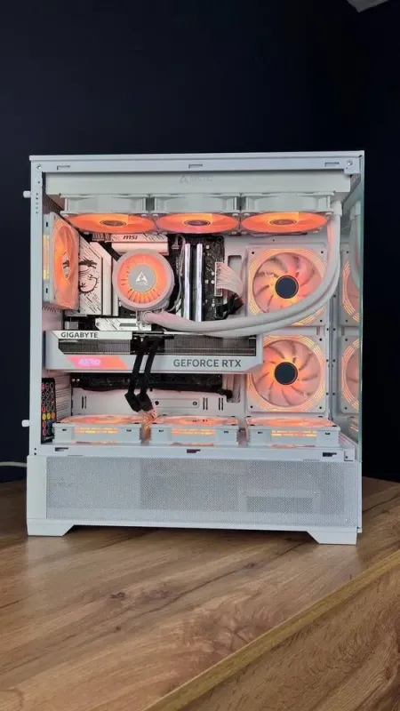 Збірка під замовлення: ігровий ПК GameMax Vista AW White Tower / Intel Core i7-14700F (20 (28) ядер по 1.5 - 5.4 GHz) / 64 GB DDR5 / 1000 GB SSD M.2 / nVidia GeForce RTX 4070 Ti, 12 GB GDDR6X, 192-bit / 850W - зображення 5