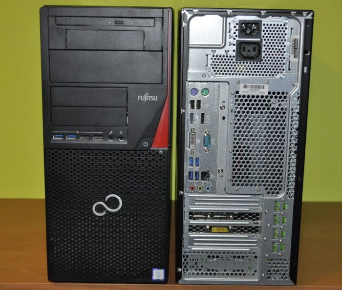 Комп'ютер Fujitsu Esprimo P756 E90 Tower / Intel Core i5-6500 (4 ядра по 3,2 - 3,6 ГГц) / 16 ГБ DDR4 / 240 ГБ SSD / nVidia GeForce GTX 745, 2 ГБ GDDR3, 128-біт / DVD-ROM / Windows 11 Pro б/в - зображення 4