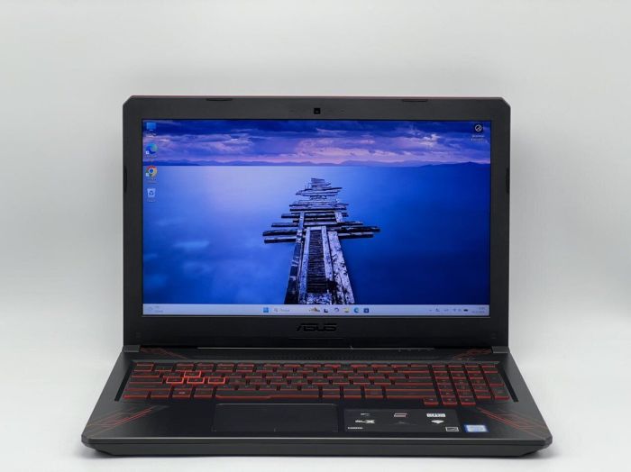Ігровий ноутбук Asus TUF FX504GD-ES51 / 15,6" (1920x1080) TN / Intel Core i5-8300H (4 (8) ядра по 2,3 - 4,0 ГГц) / 16 ГБ DDR4 / 960 ГБ SSD / nVidia GeForce GTX 1050, 2 ГБ GDDR5, 128-біт / Веб-камера б/в - зображення 2