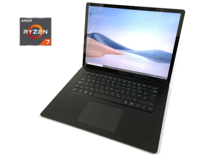 Ультрабук Microsoft Surface Laptop 4 Black / 15" (2496x1664) IPS Touch / AMD Ryzen 7 4980U (8 (16) ядер по 2.0 - 4.4 GHz) / 16 GB DDR4 / 512 GB SSD / AMD Radeon Graphics / WebCam б/в - зображення 1