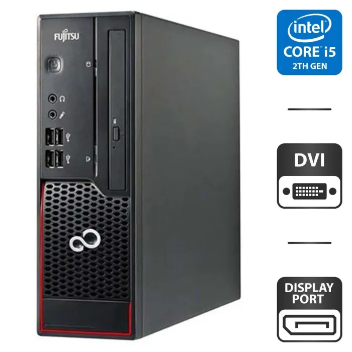 Комп'ютер Fujitsu Esprimo C710 SFF / Intel Core i5-2400 (4 ядра по 3.1 - 3.4 GHz) / 4 GB DDR3 / 250 GB HDD / Intel HD Graphics 2000 / DVD-ROM / DVI б/в - зображення 1