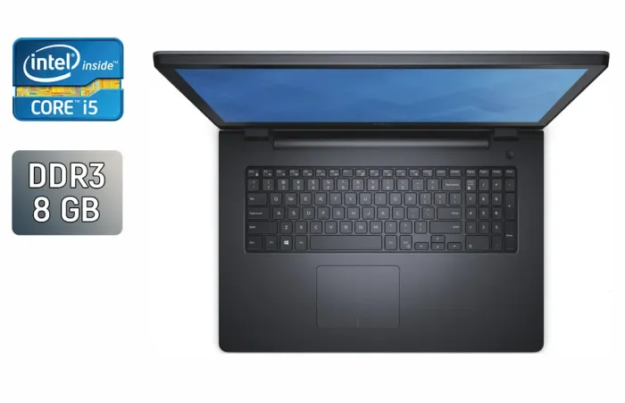 Ноутбук Б-клас Dell Inspiron 5748 / 17.3" (1600x900) TN / Intel Core i5-4210U (2 (4) ядра по 1.7 - 2.7 GHz) / 8 GB DDR3 / 240 GB SSD / Intel HD Graphics 4400 / WebCam / Windows 10 б/в - зображення 1
