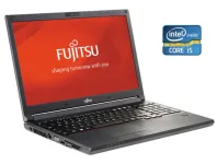 Ноутбук Б-клас Fujitsu LifeBook E554 / 15.6" (1920x1080) IPS / Intel Core i5-4210M (2 (4) ядра по 2.6 - 3.2 GHz) / 8 GB DDR3 / 160 GB SSD / Intel HD Graphics 4600 / WebCam / DVD-RW б/в
