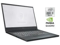 Мобільна робоча станція Б-клас MSI WS66 10TKT / 15.6" (1920x1080) IPS Touch / Intel Core i9-10980HK (8 (16) ядер по 2.4 - 5.3 GHz) / 16 GB DDR4 / 512 GB SSD NVMe / nVidia Quadro RTX 3000, 6 GB GDDR6, 192-bit / WebCam б/в