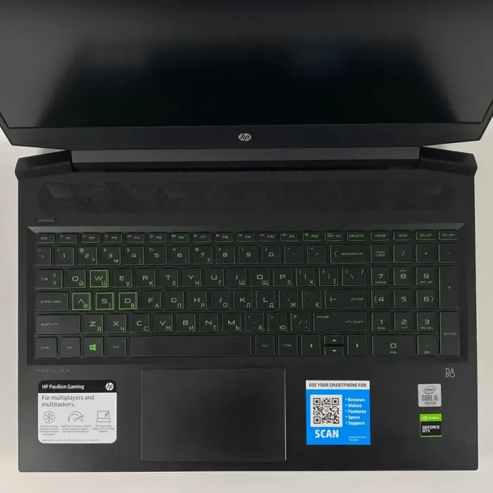 Ігровий ноутбук Б-класу HP Pavilion Gaming 16-a0032dx / 16" (1920x1080) IPS / Intel Core i5-10300H (4 (8) ядра по 2,5 - 4,5 ГГц) / 16 ГБ DDR4 / 512 ГБ SSD / nVidia GeForce GTX 1660 Ti Max-Q, 6 ГБ GDDR6, 192-біт / WebCam / HDMI б/в - зображення 4