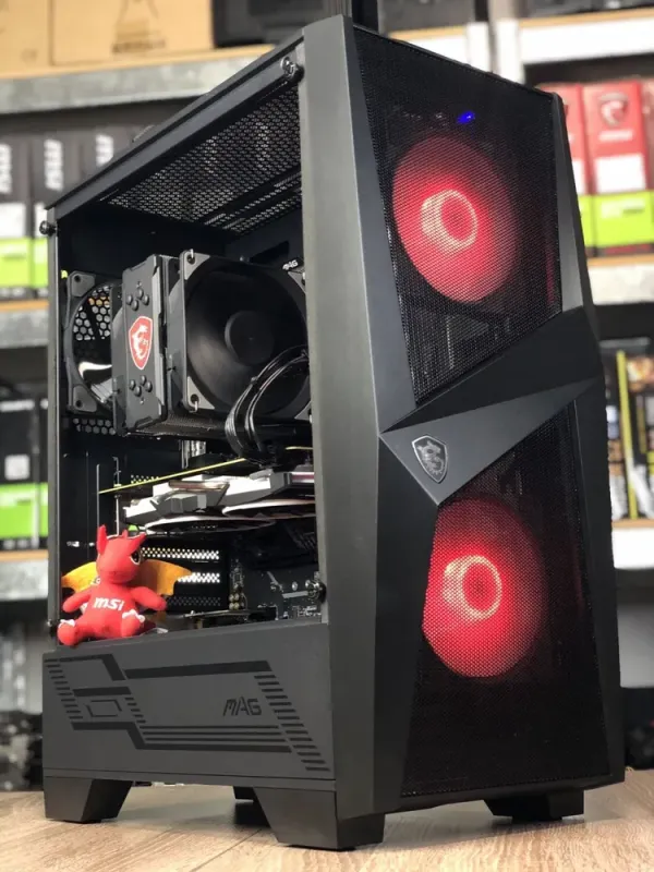 Ігровий ПК MSI MAG Forge 100M Tower / Intel Core i5-10400F (6 (12) ядер по 2.9 - 4.3 GHz) / 16 GB DDR4 / 480 GB SSD+1000 GB HDD / nVidia GeForce GTX 1070, 8 GB GDDR5, 256-bit / Wi-Fi модуль б/в - зображення 4