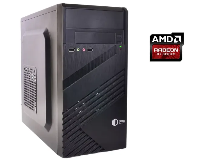 ПК Б-клас QUBE QB05M Tower / AMD Athlon X4 840 (4 ядра по 3.1 - 3.8 GHz) / 8 GB DDR3 / 500 GB HDD / AMD Radeon R7 240, 2 GB DDR3, 128-bit / 400W б/в - зображення 1