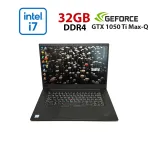 Ігровий ноутбук Lenovo ThinkPad X1 Extreme / 15.6" (1920x1080) IPS / Intel Core i7-8750H (6 (12) ядер по 2,2 - 4,1 ГГц) / 32 ГБ DDR4 / 512 ГБ SSD / nVidia GeForce GTX 1050 Ti Max-Q, 4 ГБ GDDR5, 128-біт / WebCam б/в