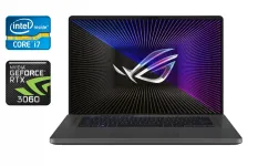 Ігровий ноутбук Б-класу Asus ROG Zephyrus GU603Z / 16" (1920x1200) IPS / Intel Core i7-12700H (14 (20) ядер по 3,5 - 4,7 ГГц) / 16 ГБ DDR5 / 512 ГБ SSD / nVidia GeForce RTX 3060, 6 ГБ GDDR6, 192-bit / WebCam / Windows 11 б/в