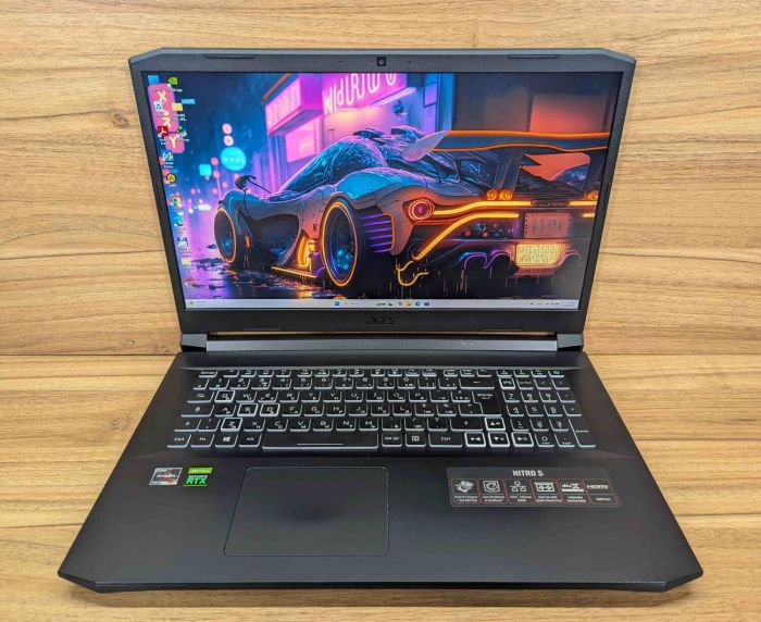 Ігровий ноутбук Acer Nitro 5 AN517-41 / 17.3" (1920x1080) IPS / AMD Ryzen 7 5800H (8 (16) ядер по 3.2 - 4.4 GHz) / 32 GB DDR4 / 512 GB SSD / nVidia GeForce RTX 3080, 8 GB GDDR6, 256-bit / WebCam / Windows 11 б/в - зображення 2