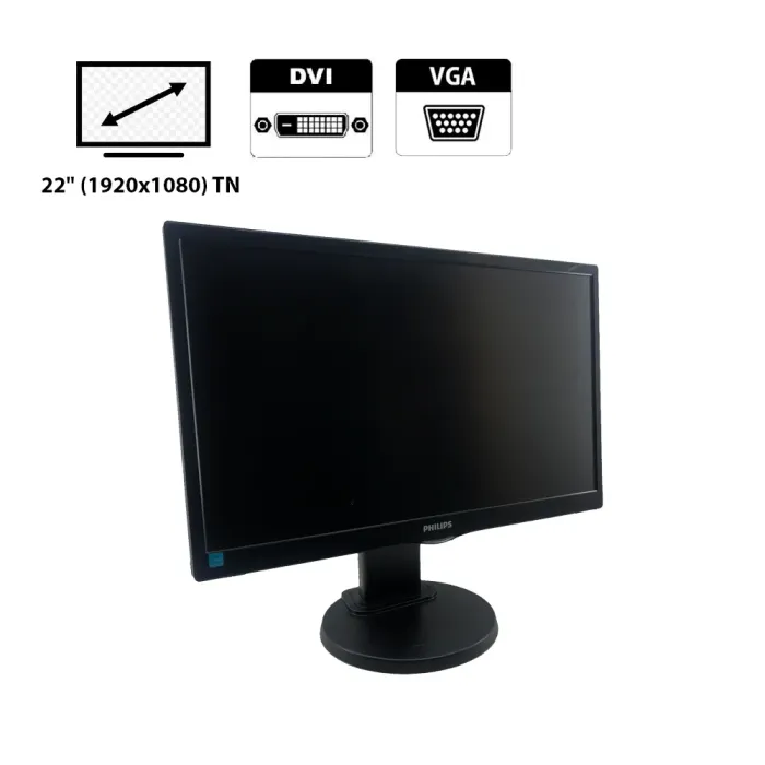 Монітор Philips 223V5L / 21.5" (1920x1080) TN WLED / VGA, DVI б/в - зображення 1