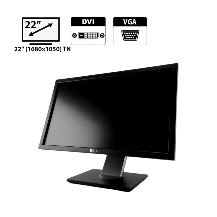 Монітор Dell P2210f / 22" (1680x1050) TN / DVI, VGA б/в - зображення 1