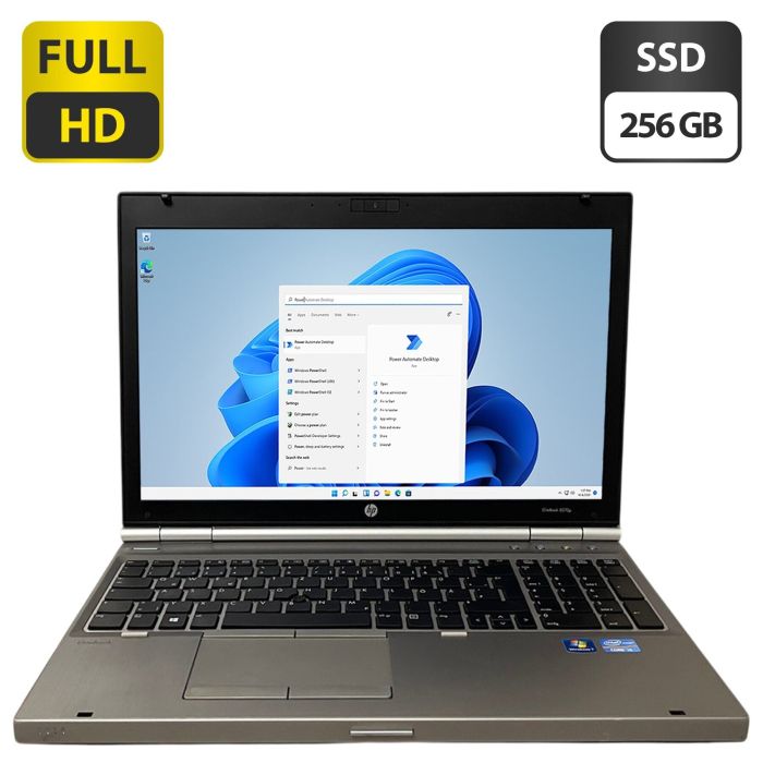 Ноутбук HP EliteBook 8570p / 15.6" (1920x1080) TN / Intel Core i5-3320M (2 (4) ядра по 2.6 - 3.3 GHz) / 8 GB DDR3 / 256 GB SSD / Intel HD Graphics 4000 / DVD-ROM б/в - изображение 1