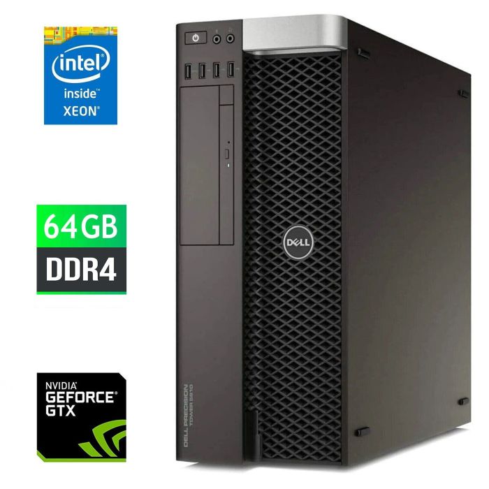Ігровий ПК Dell Precision 5810 Tower / Intel Xeon E5-1630 v4 (4 (8) ядра по 3,7 - 4,0 ГГц) / 64 ГБ DDR4 ECC / 500 ГБ SSD / nVidia GeForce GTX 1050, 2 ГБ GDDR5, 128-біт / 685 Вт / DVD-RW б/в - зображення 1