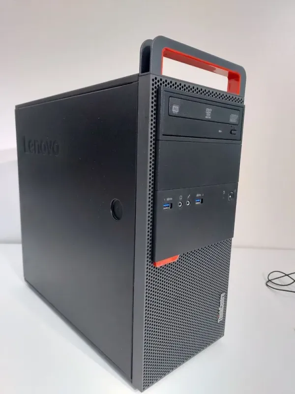 Комплект: Lenovo ThinkCentre M800 Tower / Intel Core i3-6100 (2 (4 ядра по 3.7 GHz) / 16 GB DDR4 / 240 GB SSD + 500 GB HDD / nVidia GeForce GT 630, 2 GB GDDR3, 128-bit / DVD-ROM + Монітор LG 24MB37PM-B / 24" (1920x1080) IPS б/в - зображення 3