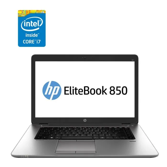 Ноутбук HP EliteBook 850 G1 / 15.6" (1920x1080) TN / Intel Core i7-4600U (2 (4) ядра по 2.1 - 3.3 GHz) / 8 GB DDR3 / 256 GB SSD / Intel HD Graphic 4400 / WebCam б/в - зображення 1