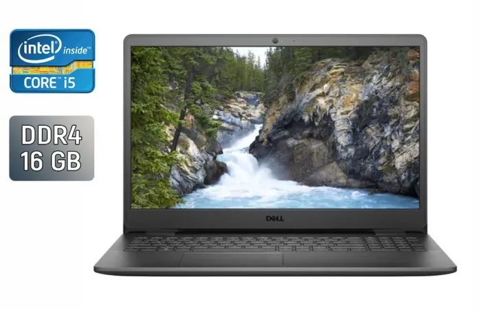 Ноутбук Б-клас Dell Inspiron 3501 / 15.6" (1920x1080) IPS / Intel Core i5-1035G1 (4 (8) ядра 1.0 - 3.6 GHz) / 16 GB DDR4 / 480 GB SSD / Intel UHD Graphics / WebCam / Windows 10 б/в - зображення 1