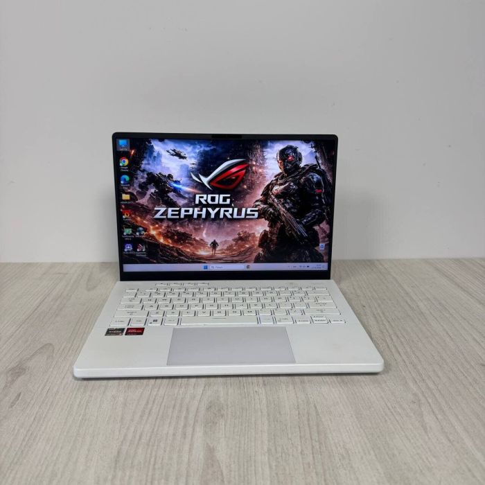 Ігровий ноутбук Б-класу Asus ROG Zephyrus G14 GA402RJ / 14" (2560x1600) IPS / AMD Ryzen 9 6900HS (8 (16) ядер по 3,3 - 4,9 ГГц) / 16 ГБ DDR5 / 1000 ГБ SSD NVMe / AMD Radeon RX 6700S, 8 ГБ GDDR6, 128-біт / Веб-камера б/в - зображення 2