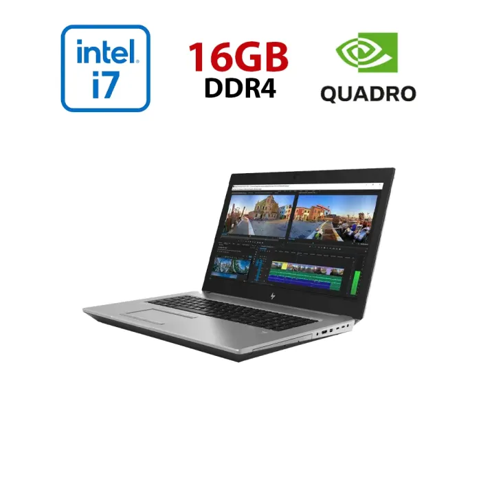 Мобільна робоча станція HP zBook 17 G5 / 17,3" (1920x1080) IPS / Intel Core i7-8850H (6 (12) ядра по 2,6 - 4,3 ГГц) / 16 ГБ DDR4 / 256 ГБ SSD + 1000 ГБ HDD / nVidia Quadro P2000, 4 ГБ GDDR5, 128-bit / NoWebCam б/в - изображение 1