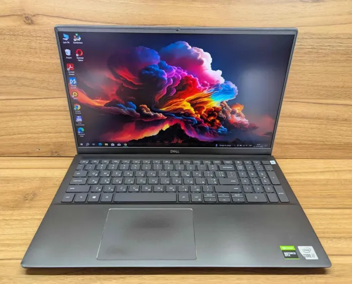 Ігровий ноутбук Б-клас Dell Vostro 7500 / 15.6" (1920x1080) IPS / Intel Core i7-10750H (6 (12) ядер по 2.6 - 5.0 GHz) / 16 GB DDR4 / 1000 GB SSD / nVidia GeForce GTX 1650 Ti, 4 GB GDDR6, 128-bit / WebCam / Fingerprint / Windows 10 б/в - зображення 2