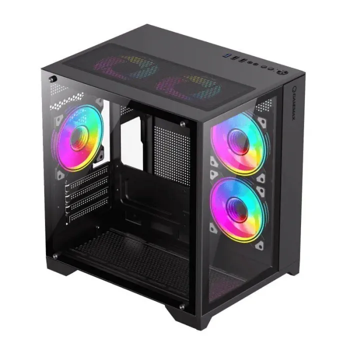 Ігровий ПК FORSAGE Infinity Mini Black Tower / AMD Ryzen 5 5500 (6 (12) ядер по 3,6 - 4,2 ГГц) / 8 ГБ DDR4 / 480 ГБ SSD / nVidia GeForce GTX 1070 Ti, 8 ГБ GDDR5, 256-біт б/в - зображення 2