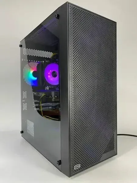 Ігровий ПК PCСooler C3B310 BK / AMD Ryzen 5 5500 (6 (12) ядер по 3.6 - 4.2 GHz) / 16 GB DDR4 / 128 GB SSD + 1000 GB SSHD / AMD Radeon RX 580 2048SP, 8 GB GDDR5, 256-bit / 500 W / Asus Prime A520M-K б/в - зображення 4