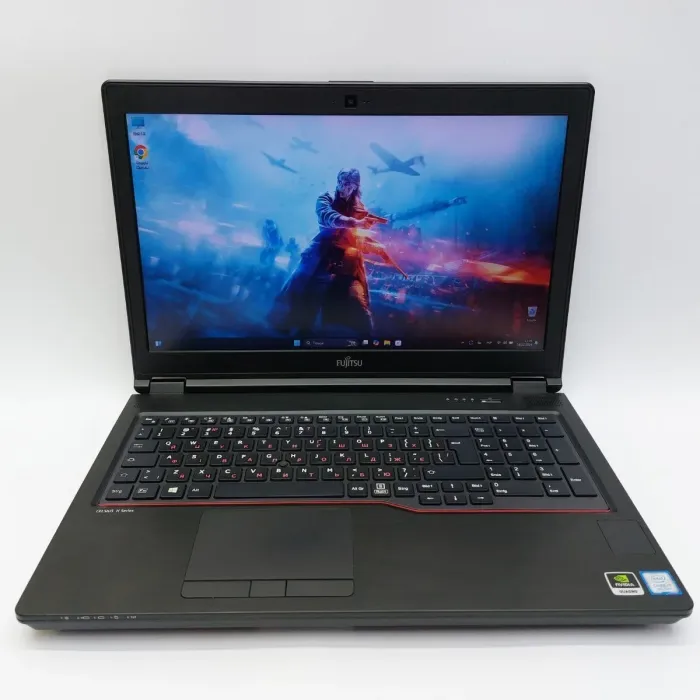 Мобільна робоча станція Б-клас Fujitsu Celsius H780 / 15.6" (1920x1080) IPS / Intel Core i7-8750H (6 (12) ядер по 2.2 - 4.1 GHz) / 32 GB DDR4 / 512 GB SSD / Quadro P600, 4 GB GDDR5, 128-bit / WebCam б/в - зображення 2