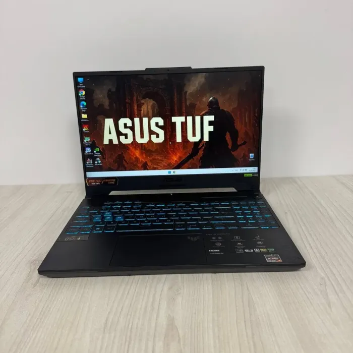 Ігровий ноутбук Asus TUF Gaming A15 FA507NV / 15.6" (1920x1080) IPS / AMD Ryzen 7 7735HS (8 (16) ядер по 3.2 - 4.75 GHz) / 16 GB DDR5 / 1000 GB SSD NVMe / nVidia GeForce RTX 4060, 8 GB GDDR6, 128-bit / WebCam б/в - зображення 2