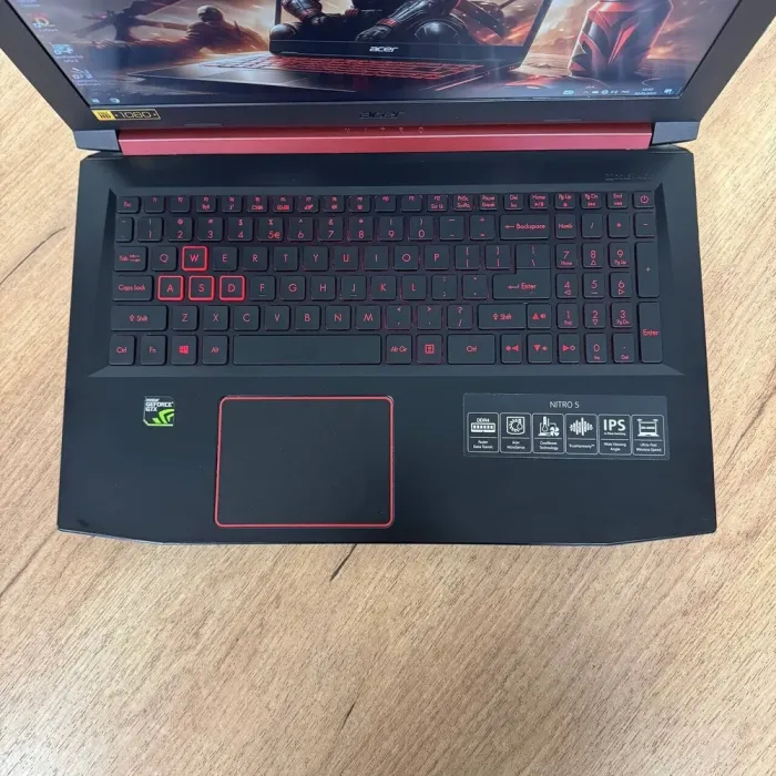 Ігровий ноутбук Б-клас Acer Nitro 5 AN515-51 / 15.6" (1920x1080) IPS / Intel Core i5-7300HQ (4 ядра по 2.5 - 3.5 GHz) / 16 GB DDR4 / 500 GB SSD / nVidia GeForce GTX 1050, 2 GB GDDR5, 128-bit / WebCam б/в - зображення 7