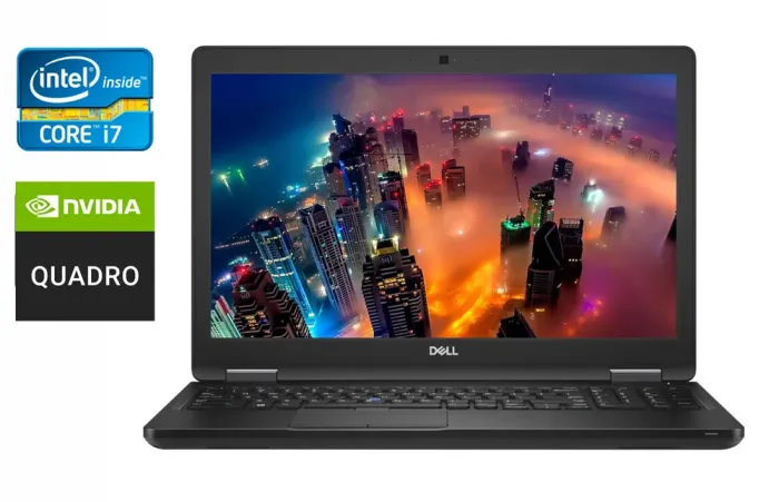 Мобільна робоча станція Dell Precision 3530 / 15.6" (1920x1080) IPS / Intel Core i7-8750H (6 (12) ядер по 2.2 - 4.1 GHz) / 16 GB DDR4 / 512 GB SSD / nVidia Quadro P600, 4 GB GDDR5, 128-bit / WebCam / Windows 10 б/в - зображення 1