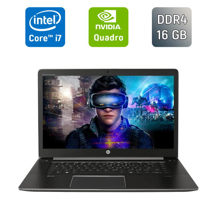 Мобільна робоча станція Б-класу HP zBook Studio G3 / 15,6" (1920x1080) IPS / Intel Core i7-6820HQ (4 (8) ядра по 2,7 - 3,6 ГГц) / 16 ГБ DDR4 / 512 ГБ SSD / nVidia Quadro M1000M, 4 ГБ GDDR5, 128-біт / WebCam / TouchID б/в - зображення 1