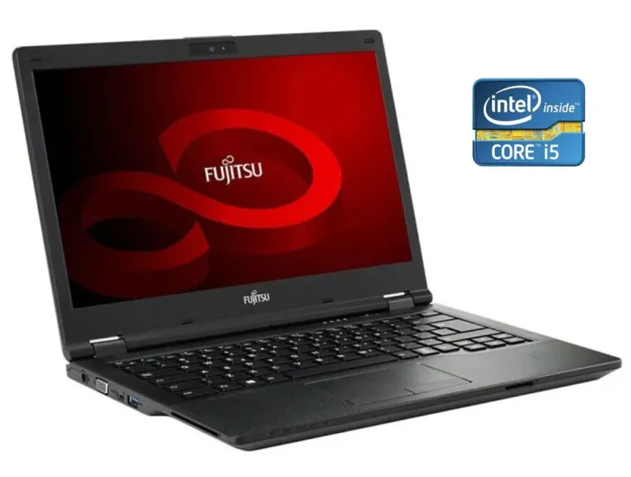 Ультрабук Fujitsu LifeBook E548 / 14" (1920x1080) IPS / Intel Core i5-8350U (4 (8) ядра по 1.7 - 3.6 GHz) / 8 GB DDR4 / 256 GB SSD / Intel UHD Graphics 620 / WebCam / Win 10 Pro б/в - зображення 1