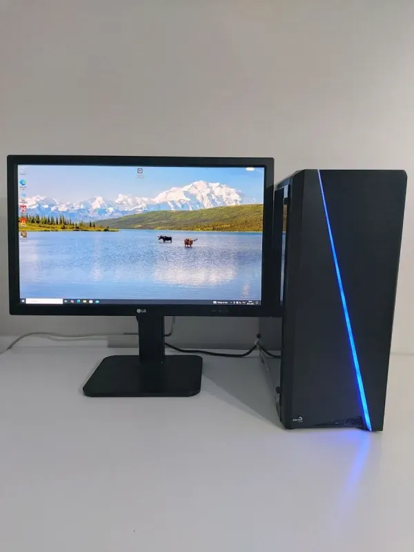 Комплект: AeroCool Cylon BG Tempered Tower / Intel Core i7-4790 (4 (8) ядра по 3.6 - 4.0 GHz) / 20 GB DDR3 / 500 GB SSD + 500 GB HDD / AMD Radeon RX 470, 4 GB GDDR5, 256-bit / 350W + Монітор LG 24MB37PM-B / 24" (1920x1080) IPS б/в - зображення 2