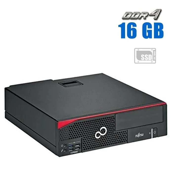 Комп'ютер Fujitsu Esprimo D556 E85+ SFF / Intel Core i3-6100 (2 (4) ядра по 3.7 GHz) / 16 GB DDR4 / 512 GB SSD / Intel HD Graphics 530 б/в - зображення 1