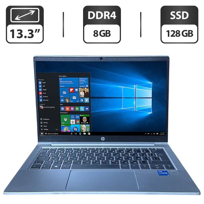 Ультрабук HP ProBook 430 G8 / 13.3" (1366x768) TN / Intel Core i3-1115G4 (2 (4) ядра по 4.1 GHz) / 8 GB DDR4 / 128 GB SSD / Intel UHD Graphics / WebCam б/в - зображення 1