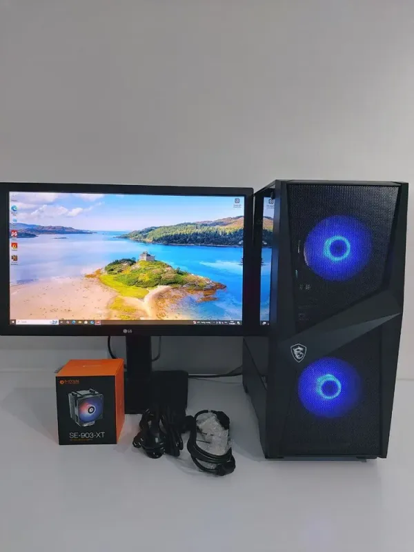 Комплект ПК: MSI MAG Forge 100M Black Tower / Intel Core i7-4790 (4 (8) ядра по 3.6 - 4.0 GHz) / 16 GB DDR3 / 512 GB SSD + 500 GB HDD / AMD Radeon R9 280X, 3 GB GDDR5, 384-bit / 600W + Монітор LG 24MB37PM-B / 24" (1920x1080) IPS  б/в - зображення 2