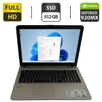 Ноутбук Asus R541U / 15.6" (1920x1080) TN / Intel Core i5-6198DU (2 (4) ядра по 2.3 - 2.8 GHz) / 16 GB DDR4 / 512 GB SSD / nVidia GeForce 920MX, 2 GB GDDR3, 64-bit / WebCam / DVD-ROM б/в