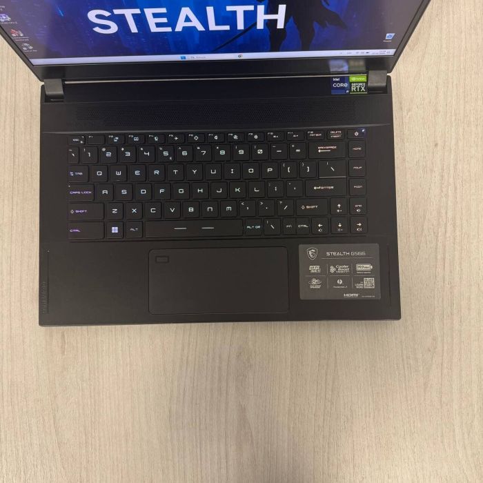Ігровий ноутбук Б-класу MSI Stealth GS66 12UH / 15.6" (2560x1440) IPS / Intel Core i9-12900H (14 (20) ядер по 3,8 - 5,0 ГГц) / 16 ГБ DDR5 / 512 ГБ SSD / nVidia GeForce RTX 3080, 8 ГБ GDDR6, 256-bit / WebCam б/в - изображение 4
