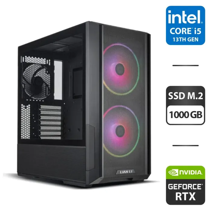 Ігровий ПК Lian-Li Lancool 216 Black Tower / Intel Core i5-13400F (10 (16) ядра по 1.8 - 4.6 GHz) / 32 GB DDR5 / 1000 GB SSD M.2 / nVidia GeForce RTX 40 12 GB GDDR6X, 192-bit / HDMI / 750W - зображення 1