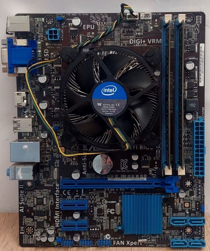 Комплект: Материнська плата Asus H61M-A / LGA1155 / Intel Core i5-3470 (4 ядра по 3.2 - 3.6 GHz) / 16 GB DDR3 / Intel HD Graphics 2500 б/в - зображення 4