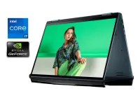 Ігровий ультрабук-трансформер Dell Inspiron 7620 / 16" (3840x2400) OLED Touch / Intel Core i7-1260P (12 (16) ядер по 3.4 - 4.7 GHz) / 16 GB DDR4 / 512 GB SSD NVMe / nVidia GeForce MX550, 2 GB GDDR6, 64-bit / WebCam б/в