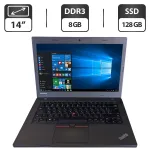 Ноутбук Б-клас Lenovo ThinkPad L450 / 14" (1366x768) TN / Intel Core i3-5005U (2 (4) ядра по 2.0 GHz) / 8 GB DDR3 / 128 GB SSD / Intel HD Graphics 5500 / WebCam б/в